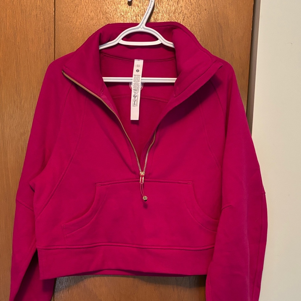 lulu Scuba Cropped Oversized Funnel Neck